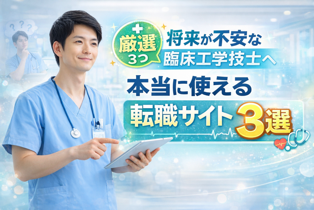 【3つに厳選】臨床工学技士にオススメしたい転職サイト3選！！